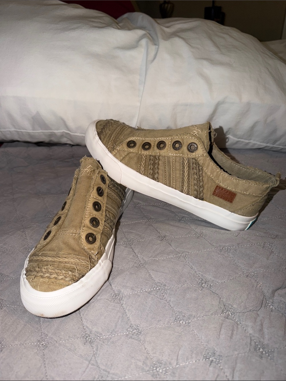 Blowfish Casual Slip-On Sneakers in Tan with White Sole
